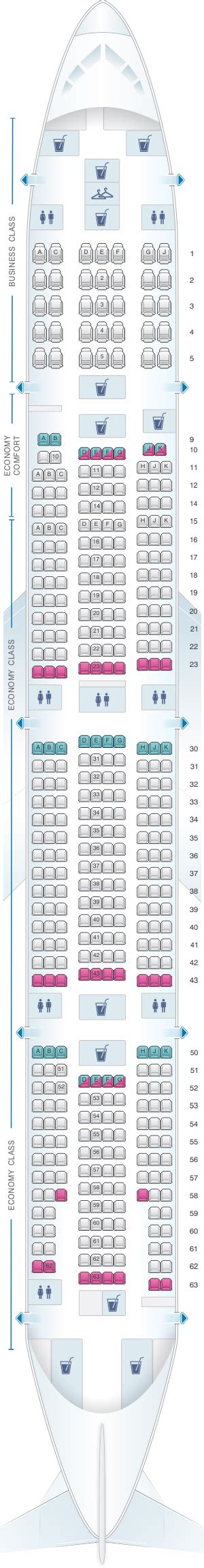 Seat Map KLM Boeing B777 300ER .